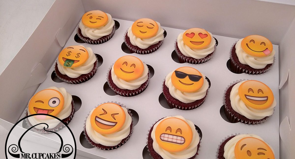 Mixed Emoji Cupcakes