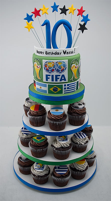 FIFA Cupcake tower