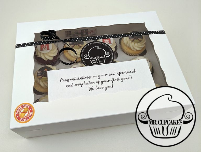 Giftbox with note Mr. Cupcakes Montreal